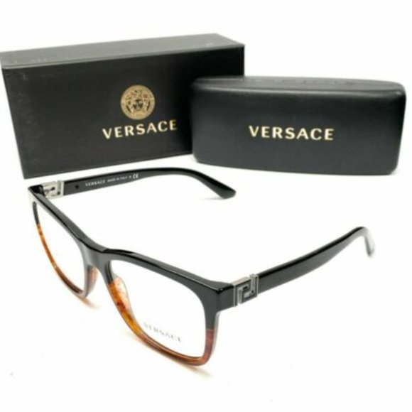 Versace Women's Black and Havana Eyeglasses!